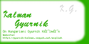 kalman gyurnik business card